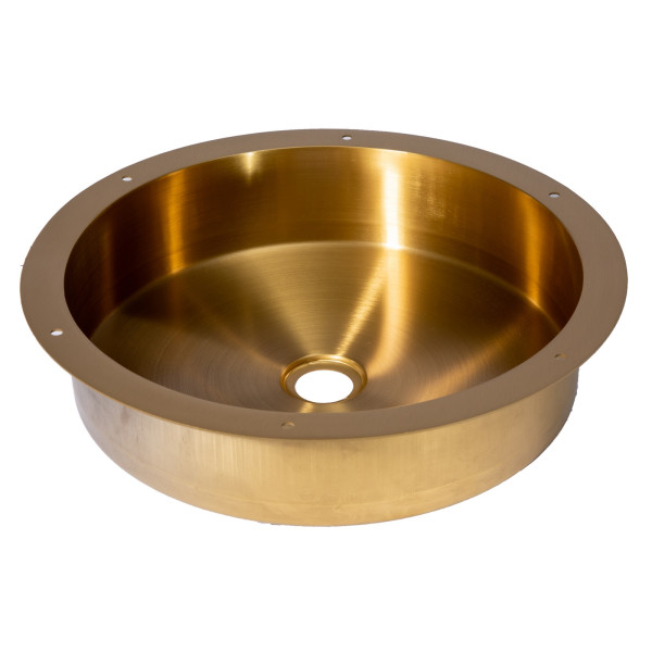 Eden Bath EB_SS050 Round 15-in Stainless Steel Undermount Sink with Drain