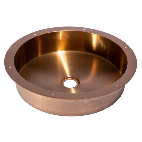Eden Bath EB_SS050 Round 15-in Stainless Steel Undermount Sink with Drain