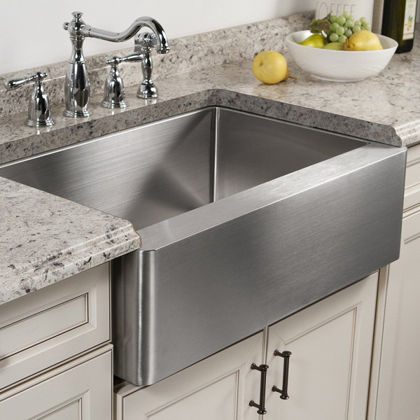 Houzer ENS-3020 Epicure Series Apron Front Single Bowl Kitchen Sink