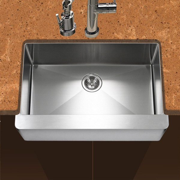 Houzer ENS-3020 Epicure Series Apron Front Single Bowl Kitchen Sink