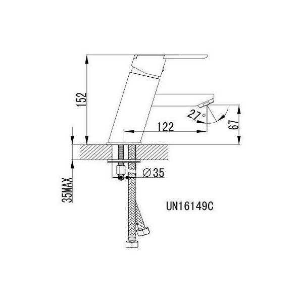 EVIVA EVFT149 Midtown® Deck Mount Single Handle Lever Bathroom Sink Faucet