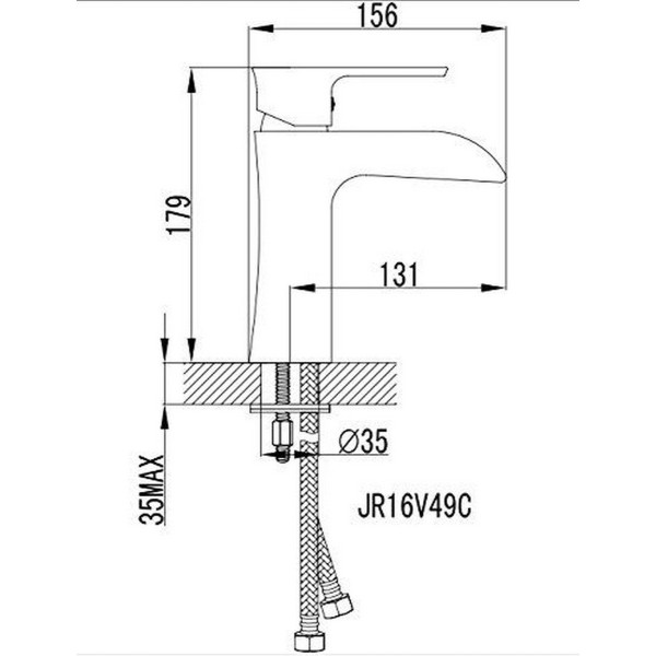 EVIVA EVFT49CH Jaida S.® Water-fall Single Handle Lever Bathroom Sink Faucet in Chrome
