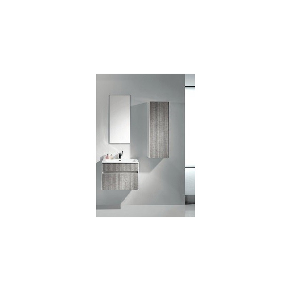 Eviva EVVN12-24ASH Ashy Wall Mount Bathroom Vanity High Gloss Ash Gray with White Integrated Sink
