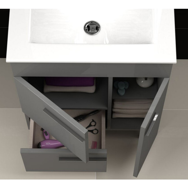 Eviva EVVN521-24 Cup® 24 Inch Modern Bathroom Vanity with White Integrated Porcelain Sink 