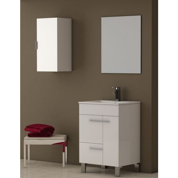 Eviva EVVN521-24 Cup® 24 Inch Modern Bathroom Vanity with White Integrated Porcelain Sink 