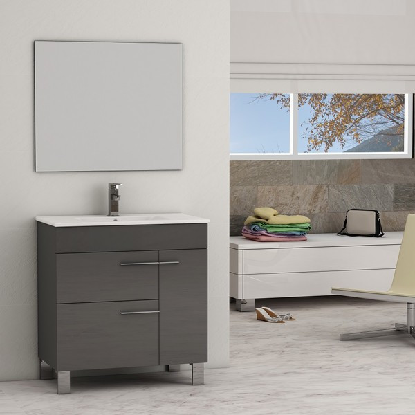 Eviva EVVN521-32 Cup® Modern Bathroom Vanity with White Integrated Porcelain Sink