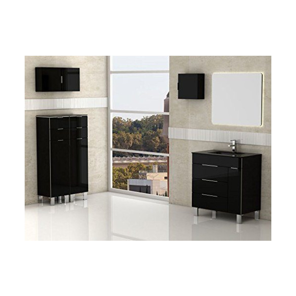 Eviva EVVN530-28 Geminis® 28 Inch Modern Bathroom Vanity with White Integrated Porcelain Sink