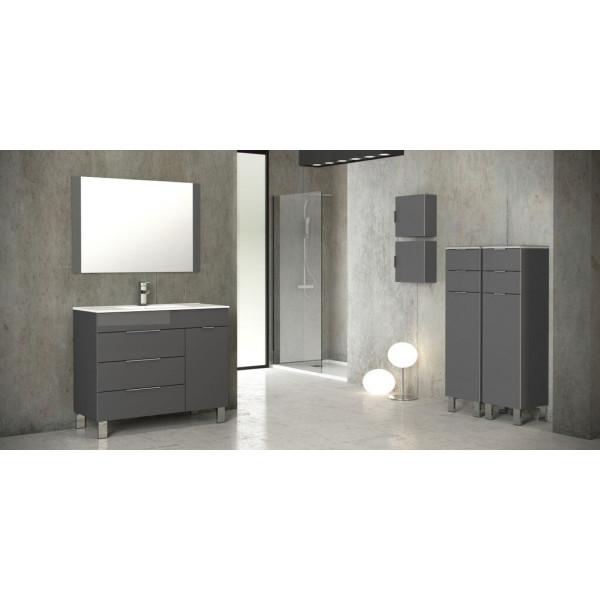 Eviva EVVN530-39 Geminis® 39 Inch Modern Bathroom Vanity with White Integrated Porcelain Sink