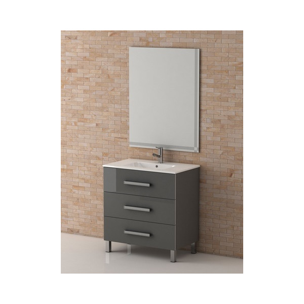 Eviva EVVN531-30GR Libra® Gray Wall Mount Bathroom Vanity with White Integrated Porcelain Sink