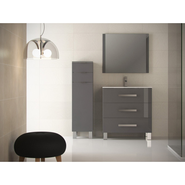 Eviva EVVN531-30GR Libra® Gray Wall Mount Bathroom Vanity with White Integrated Porcelain Sink