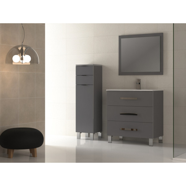 Eviva EVVN531-30GR Libra® Gray Wall Mount Bathroom Vanity with White Integrated Porcelain Sink
