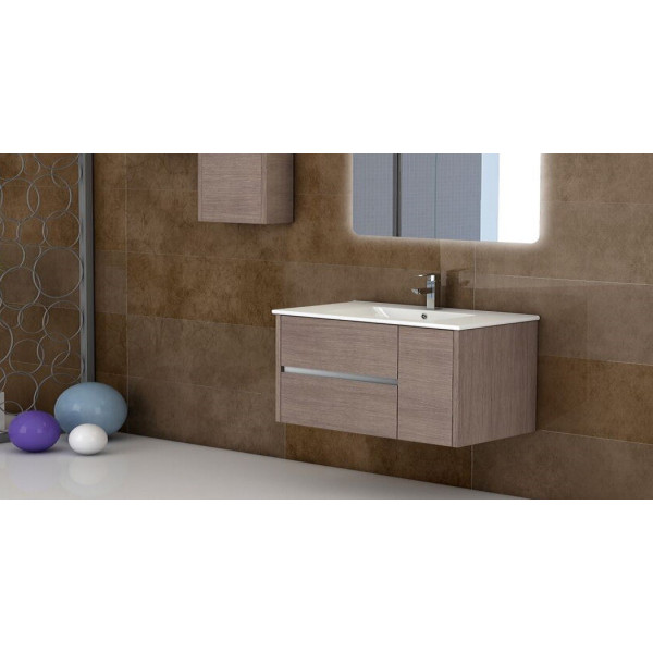 Eviva EVVN533-39 Aries® 39 Inch Wall Mount Bathroom Vanity with White Integrated Porcelain Sink