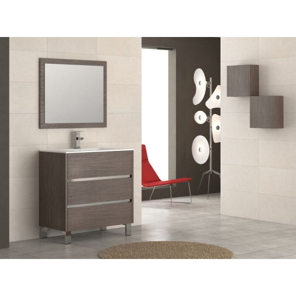 Eviva EVVN534-32 Escorpio® 32 Inch Wall Mount Bathroom Vanity with White Integrated Porcelain Sink