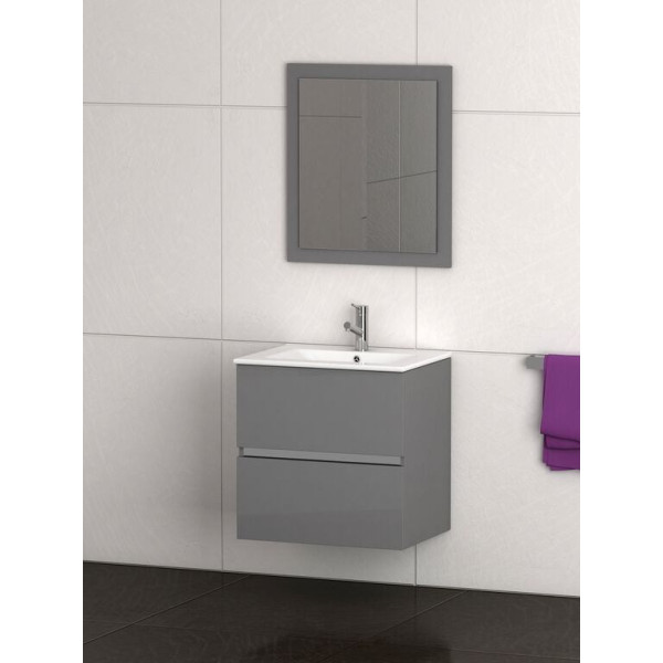 Eviva EVVN572-24 Ikaro® 24 Inch Wall Mount Bathroom Vanity  with White Integrated Porcelain Sink