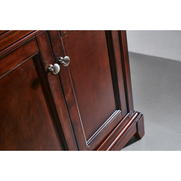 Eviva EVVN709-30 Elite Stamford® 30 Inch Wood Bathroom Vanity with Double OG Crema Marfil Marble Top