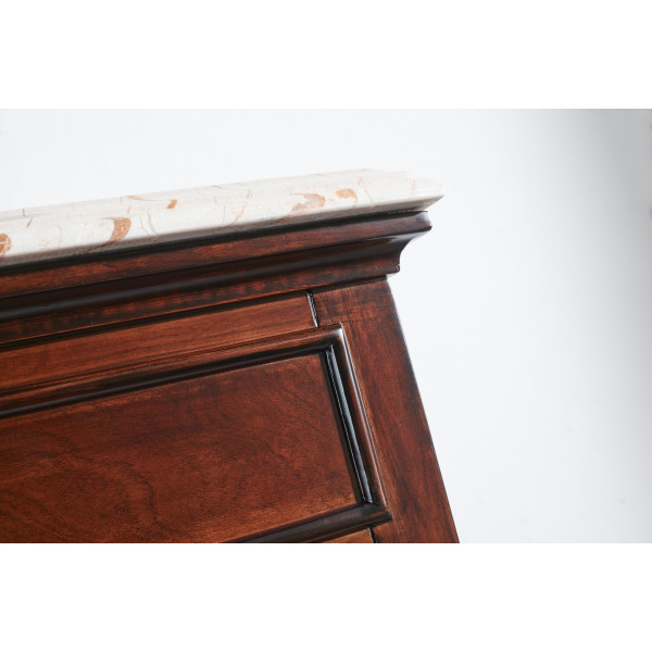 Eviva EVVN709-36 Elite Stamford® 36 Inch Wood Bathroom Vanity with Double OG Crema Marfil Marble Top