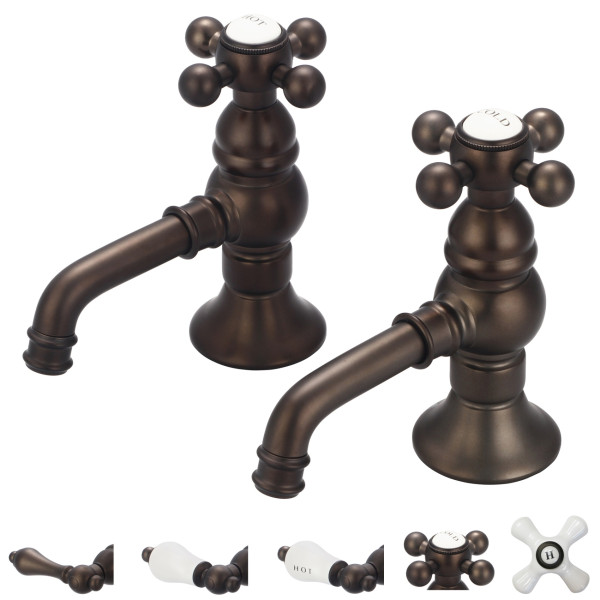 Water Creation F1-0002-..-AL Vintage Classic Basin Cocks Lavatory Faucet