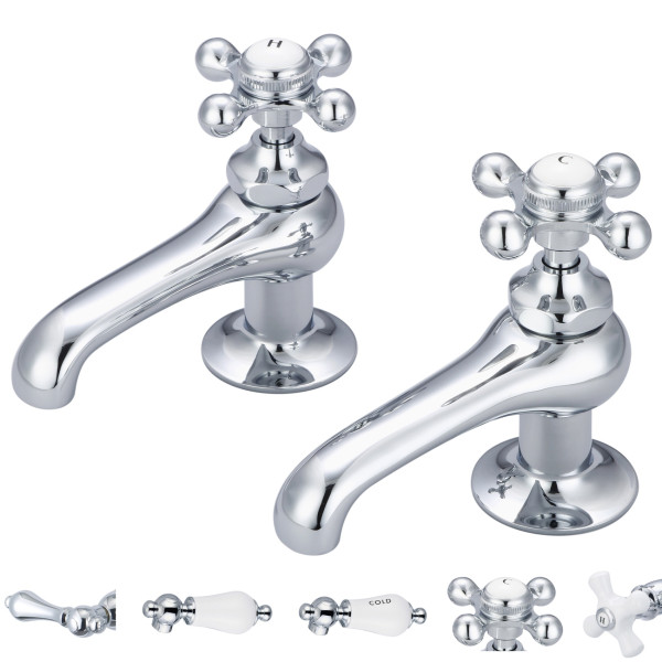Water Creation F1-0003-..-PL Brass Porcelain Lever Two Handle Bath Faucet