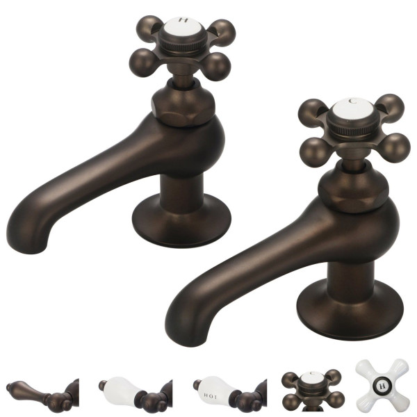 Water Creation F1-0003-..-AX Basin Cocks Lavatory Cross Handle Bath Faucet