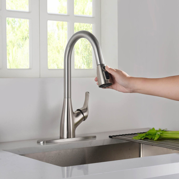 KIBI F101BN Single Handle Pull Down Kitchen Faucet