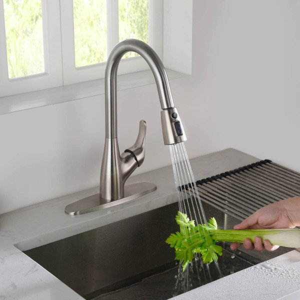 KIBI F101BN Single Handle Pull Down Kitchen Faucet