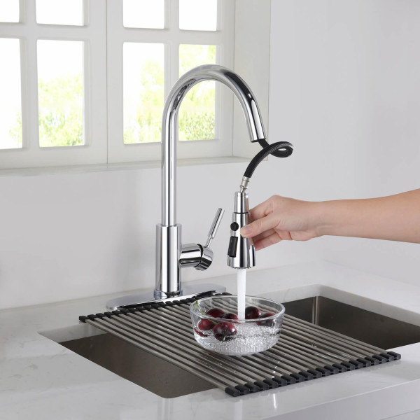KIBI F102CH Single Handle Pull Down Kitchen Faucet