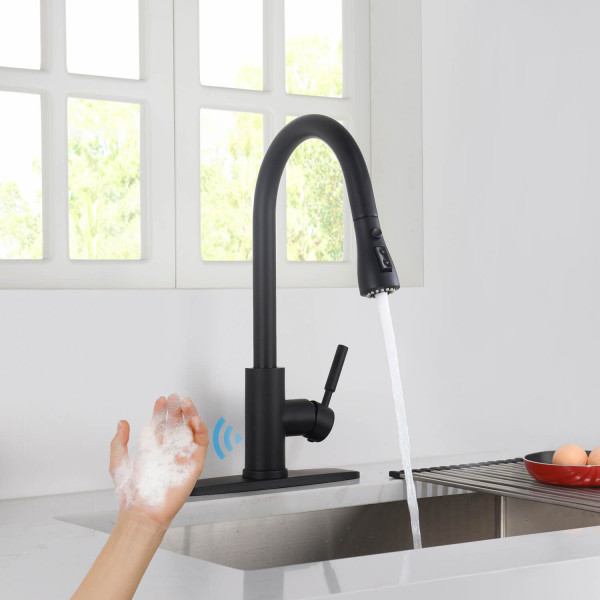 KIBI F102MB-S Single Handle Pull Down Kitchen Faucet With Touch Sensor