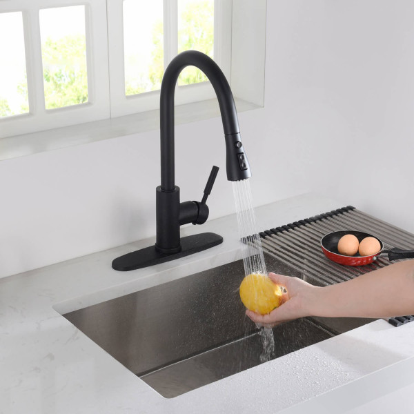 KIBI F102MB-S Single Handle Pull Down Kitchen Faucet With Touch Sensor