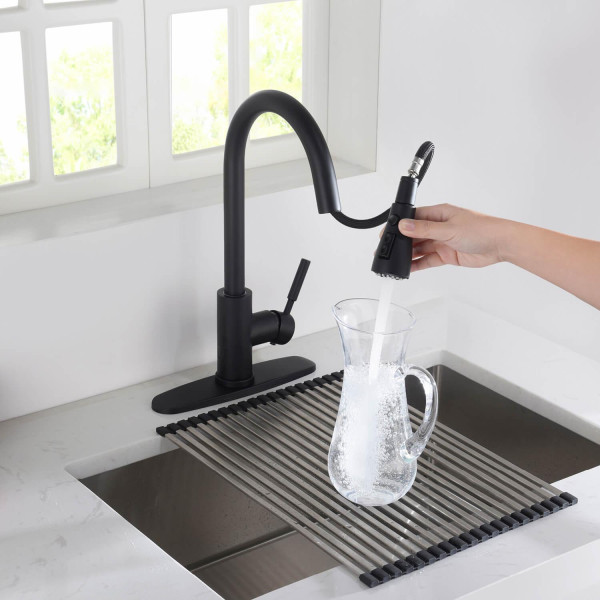 KIBI F102MB-S Single Handle Pull Down Kitchen Faucet With Touch Sensor