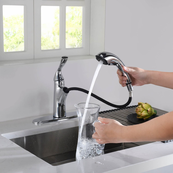 KIBI F103CH Single Handle Pull Down Kitchen Faucet