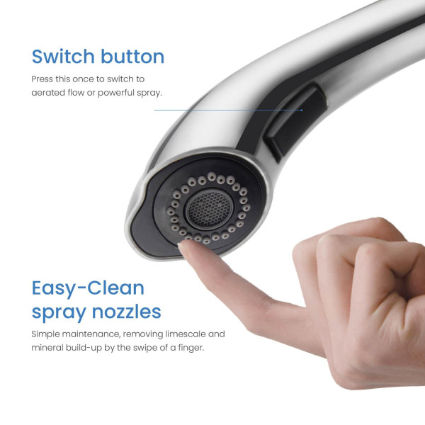 KIBI F103CH Single Handle Pull Down Kitchen Faucet