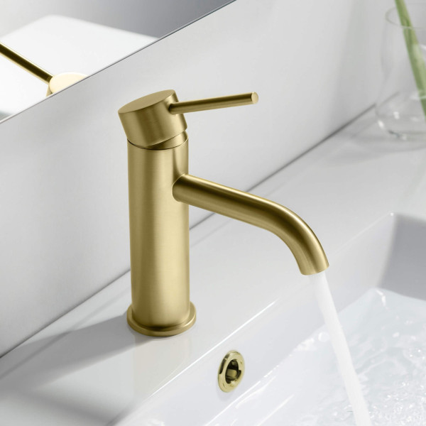 KIBI F201BG Single Handle Bathroom Sink Faucet with Pop Up Drain