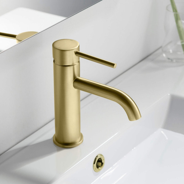 KIBI F201BG Single Handle Bathroom Sink Faucet with Pop Up Drain