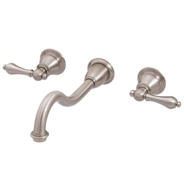 Water Creation F4-0001-AL Wall Mounted Widespread Bathroom Lever Faucet