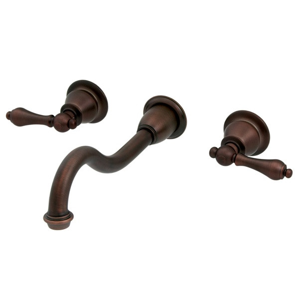 Water Creation F4-0001-AL Wall Mounted Widespread Bathroom Lever Faucet
