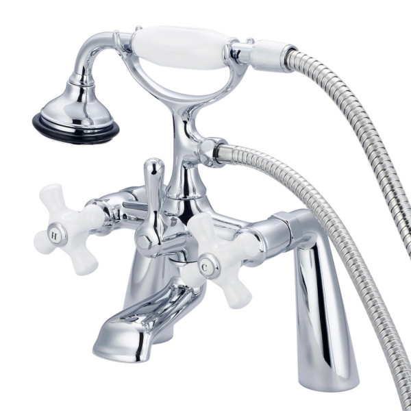 Water Creation F6-0003-..-PX Deck Mount Tub Faucet with Handle Shower 