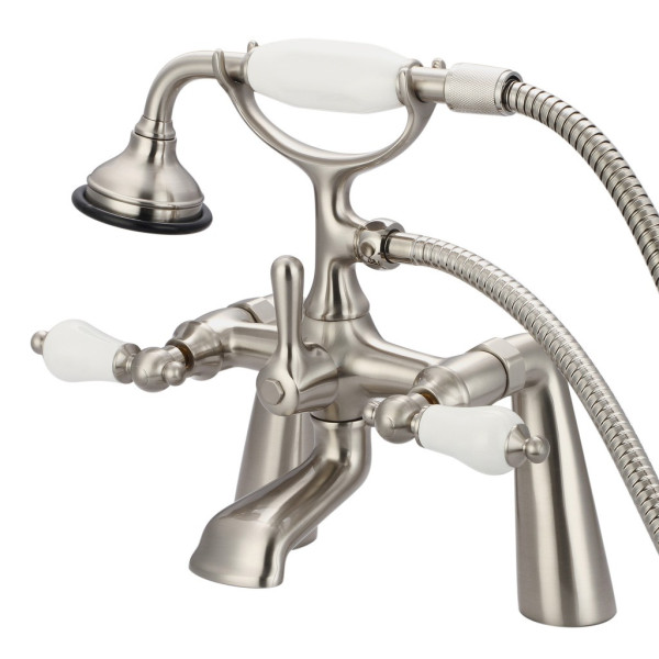 Water Creation F6-0003-..-PL Brass Tub Bathroom Faucet with Handle Shower