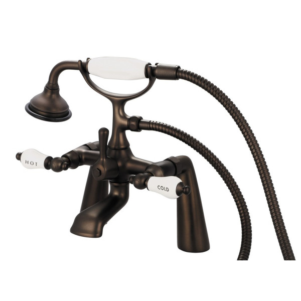 Water Creation F6-0003-..-CL Brass Tub Bathroom Faucet with Handle Shower 