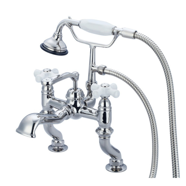 Water Creation F6-0004-..-PX Adjustable Deck Mount Tub Faucet Made Of Brass