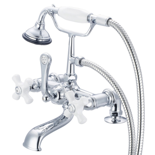 Water Creation F6-0007-..-PX Cross Handle Tub Faucet Includes Handshower