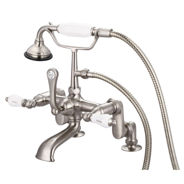 Water Creation F6-0008-..-CL Porcelain Levers Bath Tub Faucet With Handheld