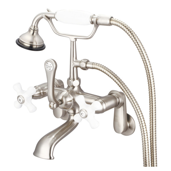 Water Creation F6-0009-..-PX Bath Tub Faucet With Wall Connector & Handheld