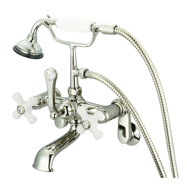 Water Creation F6-0009-..-PX Bath Tub Faucet With Wall Connector & Handheld