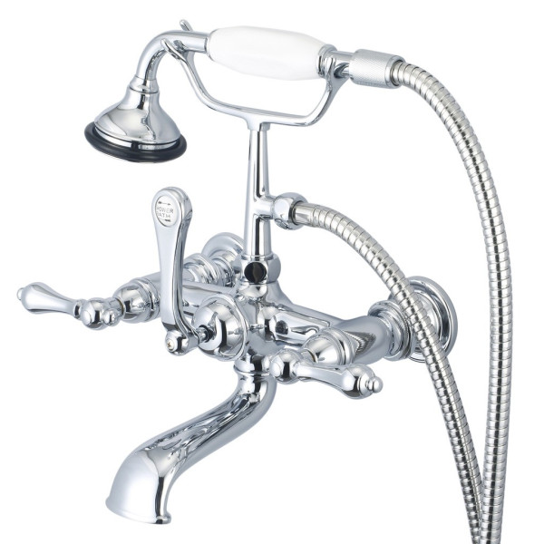 Water Creation F6-0010-..-AL 3-Handle Claw Foot Tub Faucet with Handshower