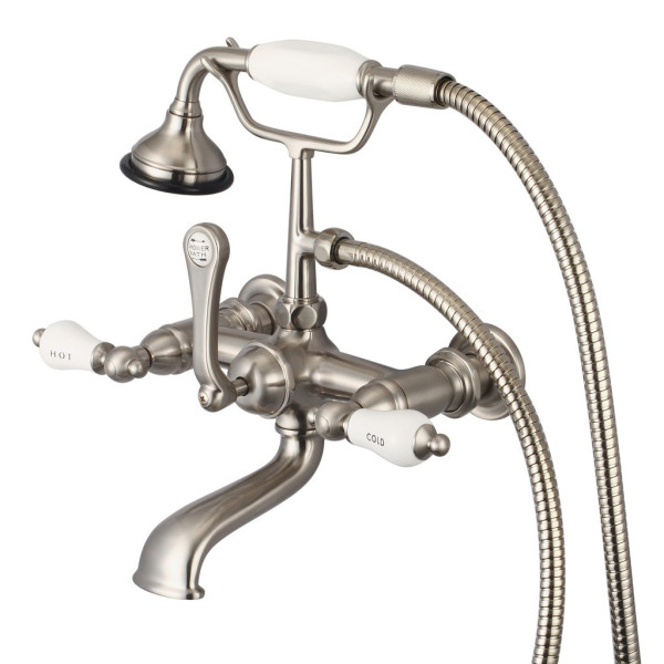 Water Creation F6-0010-..-CL Wall Tub Faucet With Straight Wall Connector
