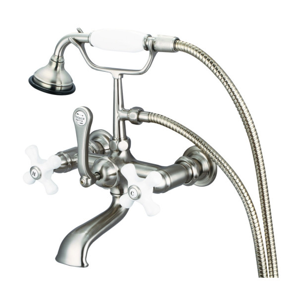 Water Creation F6-0010-..-PX Wall Tub Faucet Made Of Brass With Handheld