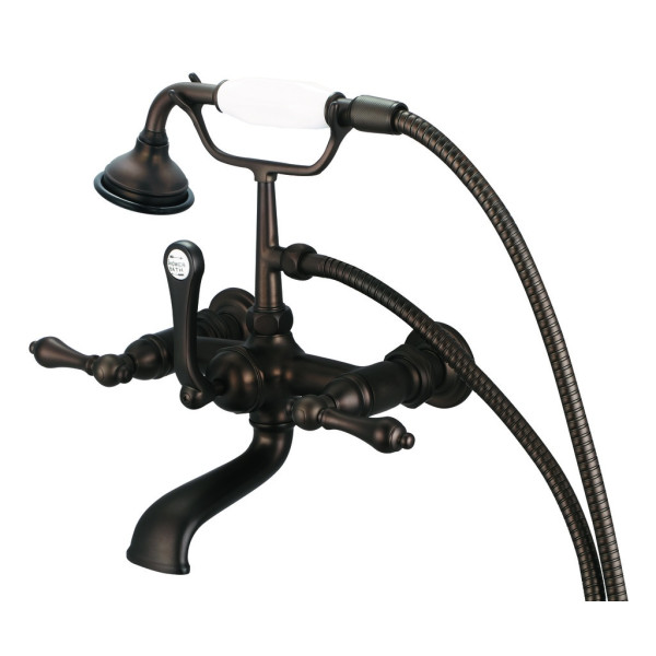 Water Creation F6-0010-..-AL 3-Handle Claw Foot Tub Faucet with Handshower