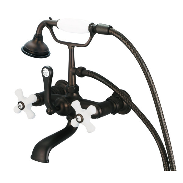 Water Creation F6-0010-..-PX Wall Tub Faucet Made Of Brass With Handheld