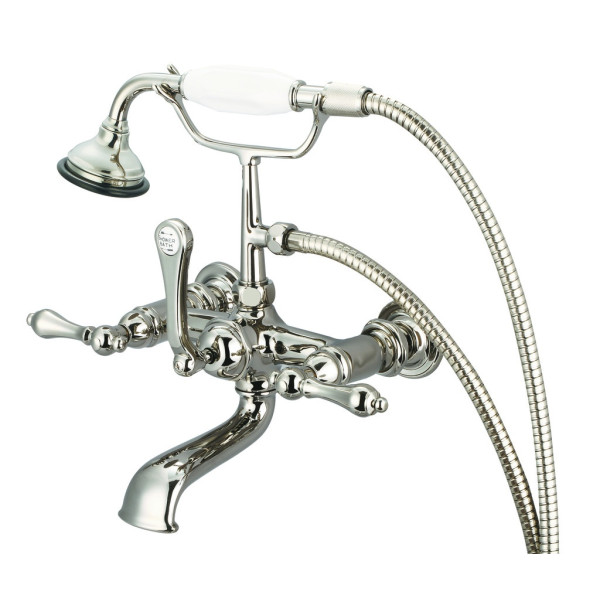 Water Creation F6-0010-..-AL 3-Handle Claw Foot Tub Faucet with Handshower