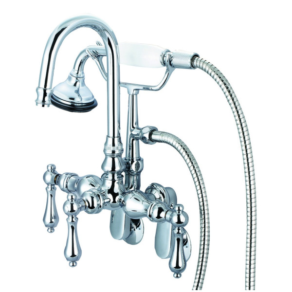 Water Creation F6-0011-..-AL Wall Mounted Tub Faucet With Gooseneck Spout